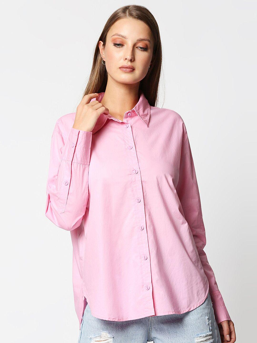 remanika women pink comfort casual shirt