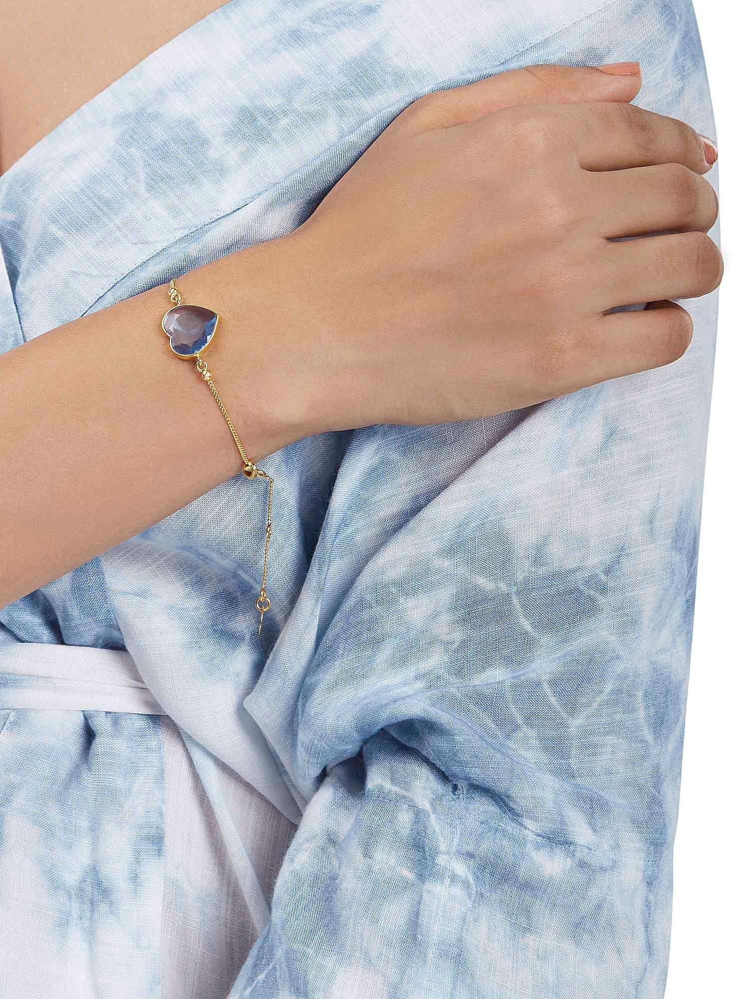 rena heart bracelet (blue)