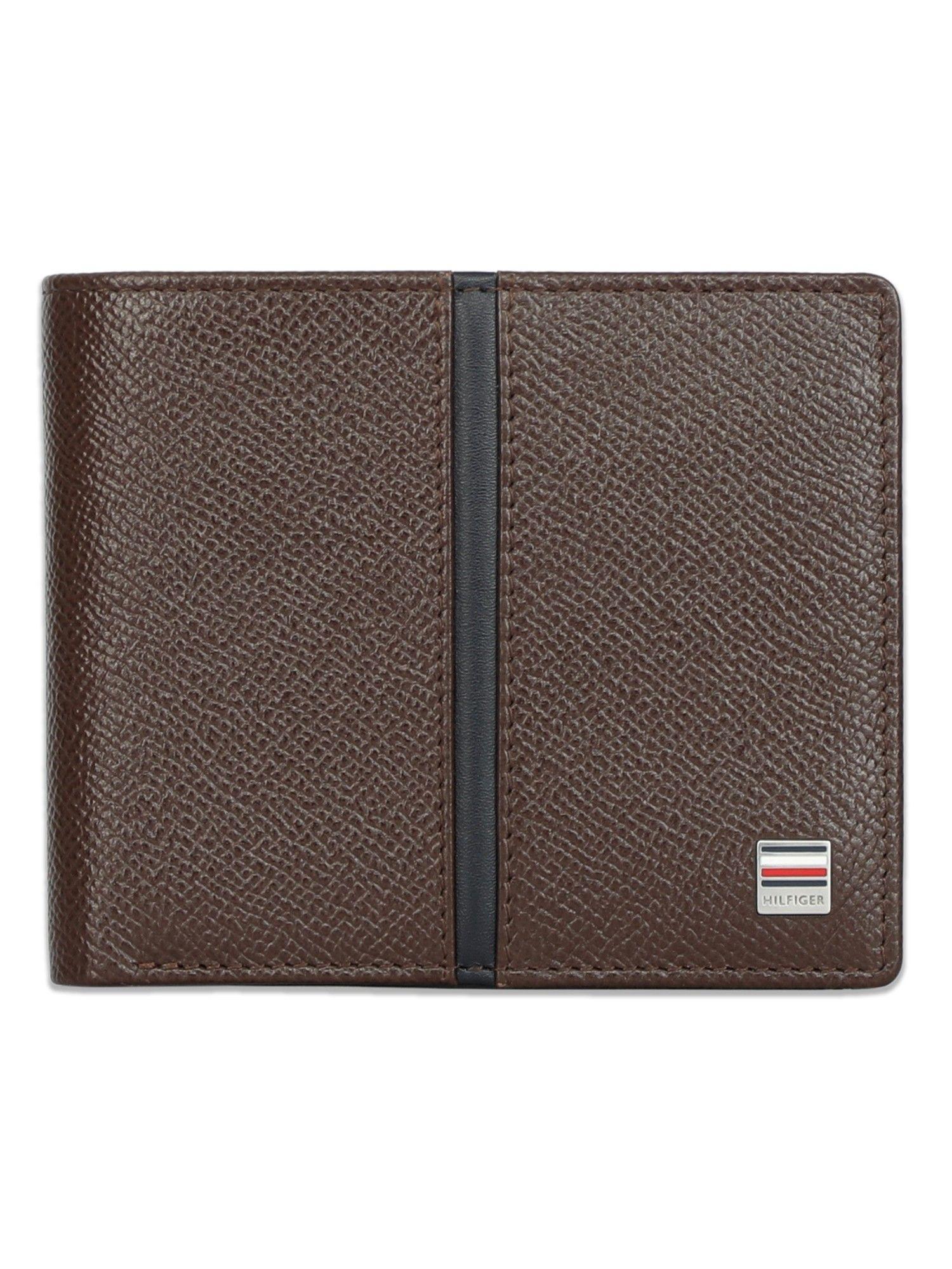 renato mens leather global coin wallet textured brown