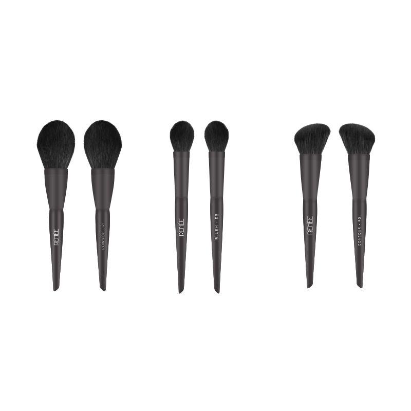 renee cosmetics face makeup brushes - set of 3