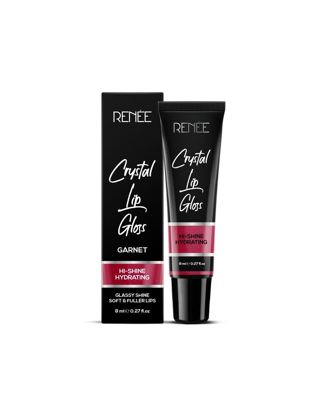 renee crystal hi-shine glassy hydrating lip gloss 8 ml - garnet 05