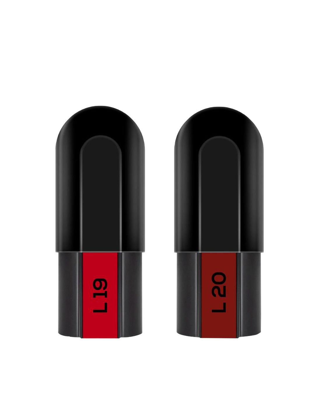 renee fab bullet lipstick duo - red rave l20 & royal ruby l19