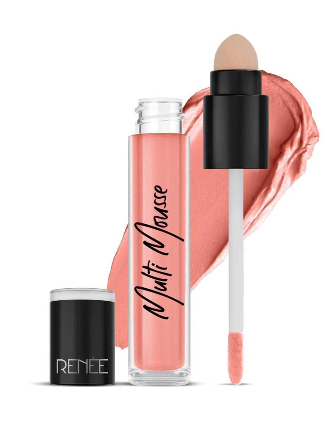 renee multi mousse for lips cheeks & eyes with vitamin e 5ml - peach parfait