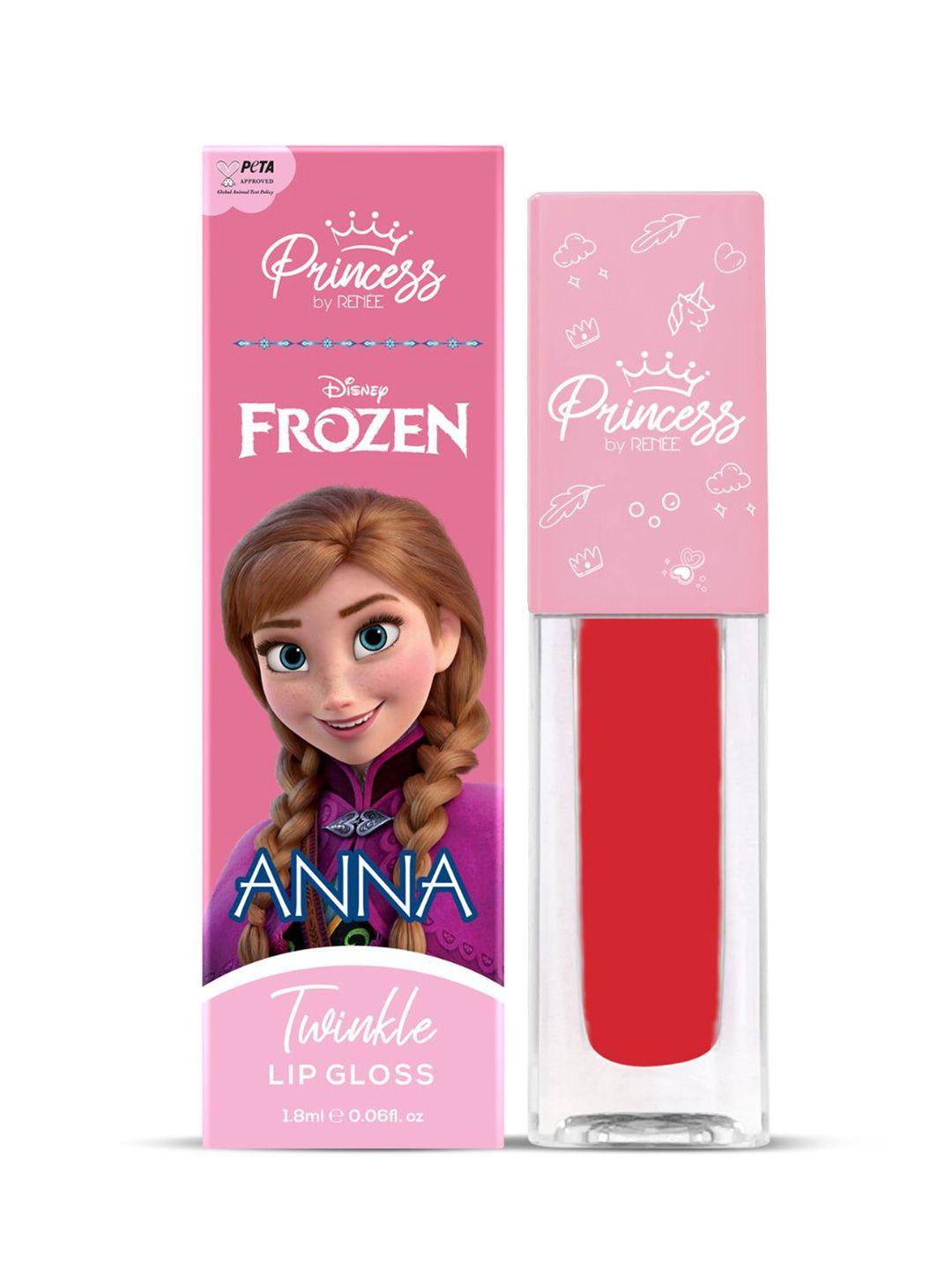 renee princess disney frozen twinkle lip gloss 1.8ml - anna red