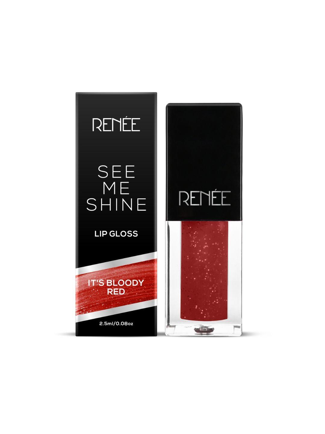 renee see me shine lip gloss - its bloody red 2.5ml