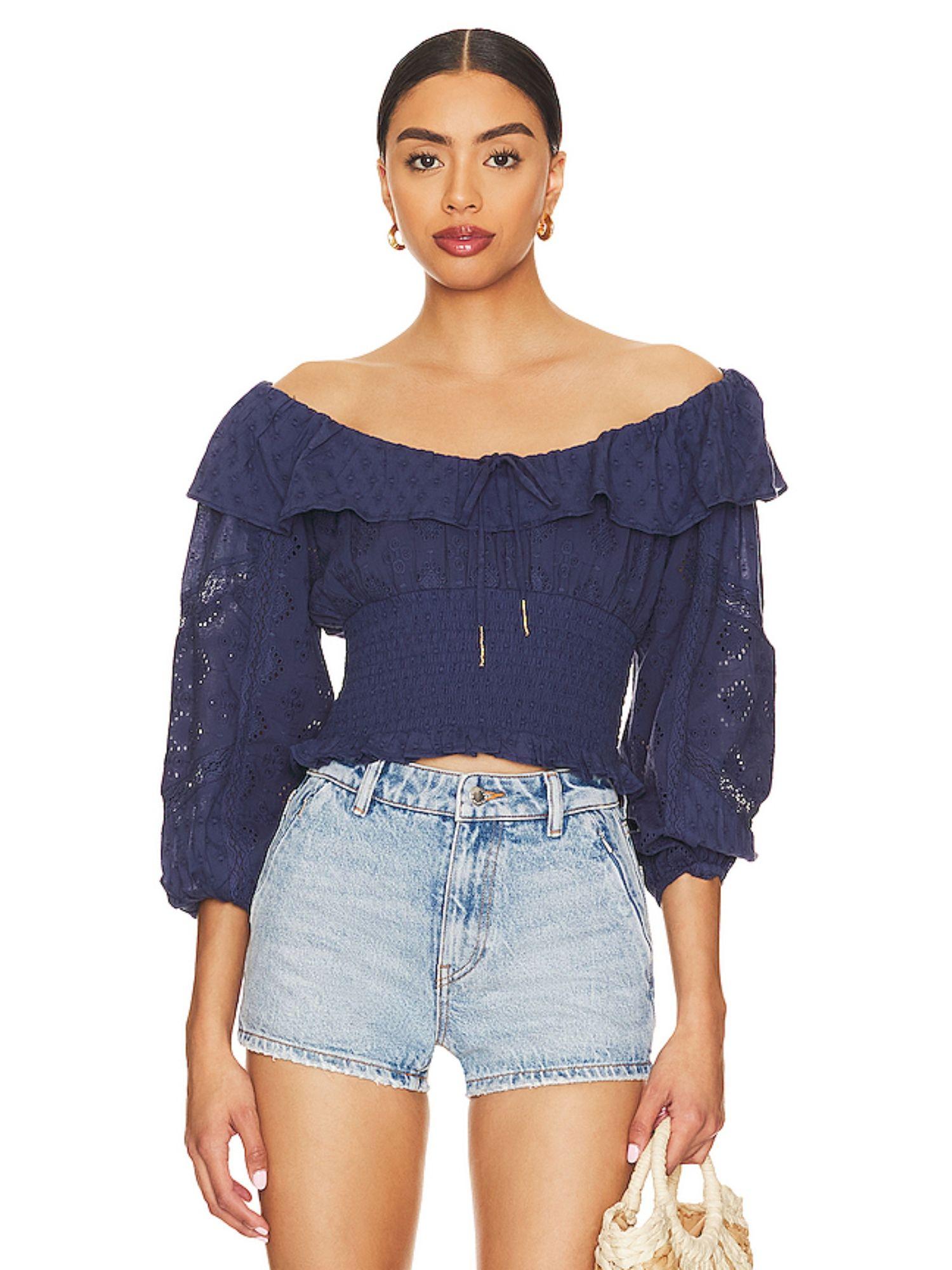 renee top navy blue