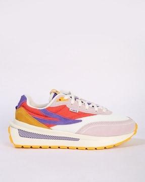 renno corduroy low-top lace-up running shoes