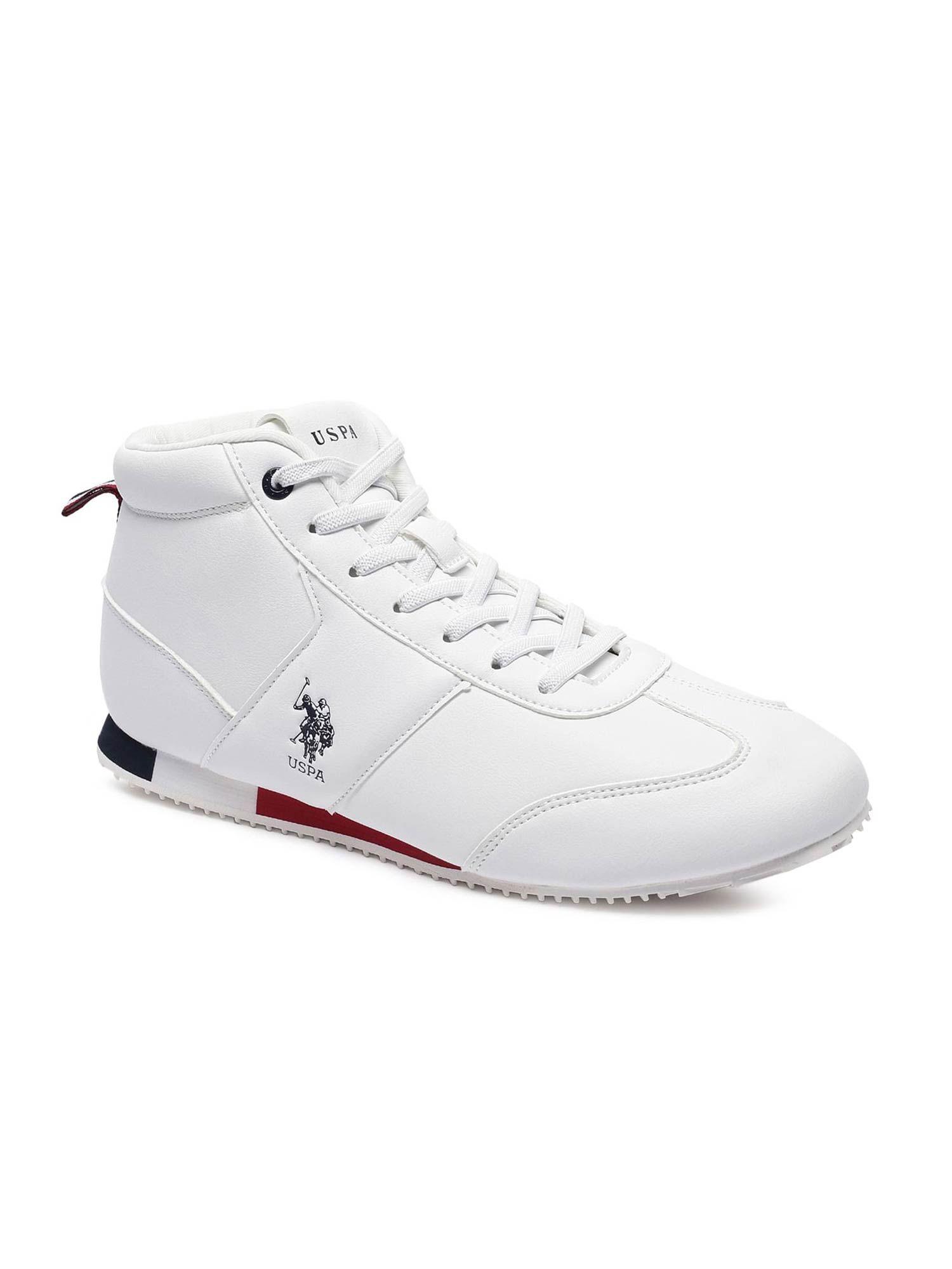 rentso off white mid top solid sneakers for men