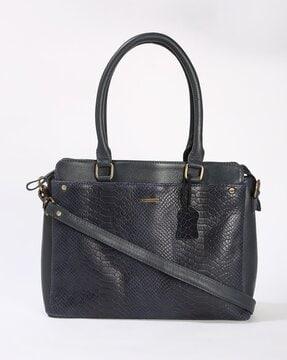 reptilian-pattern-satchel-bag-with-detachable-strap