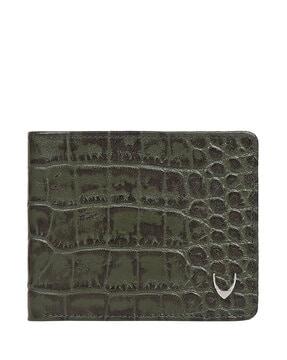 reptilian pattern bi-fold wallet