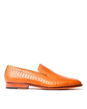 reptilian pattern loafers