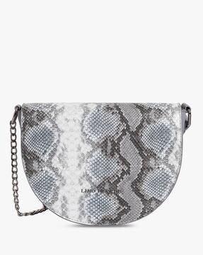 reptilian pattern shoulder bag