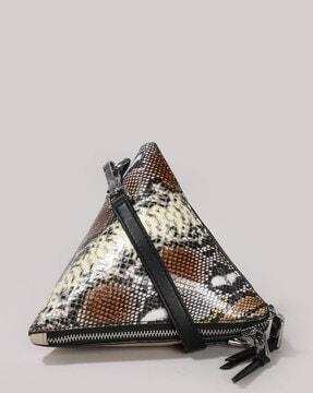 reptilian pattern sling bag