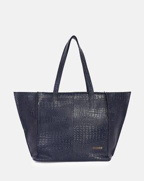 reptilian pattern tote bag