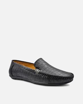 reptilian slip-on loafers