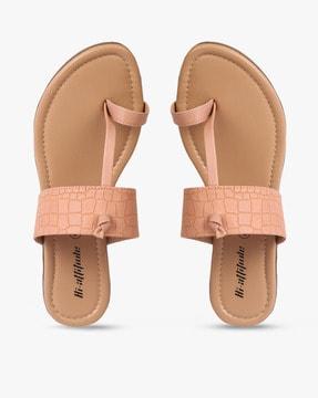 reptilian toe-ring flat sandals