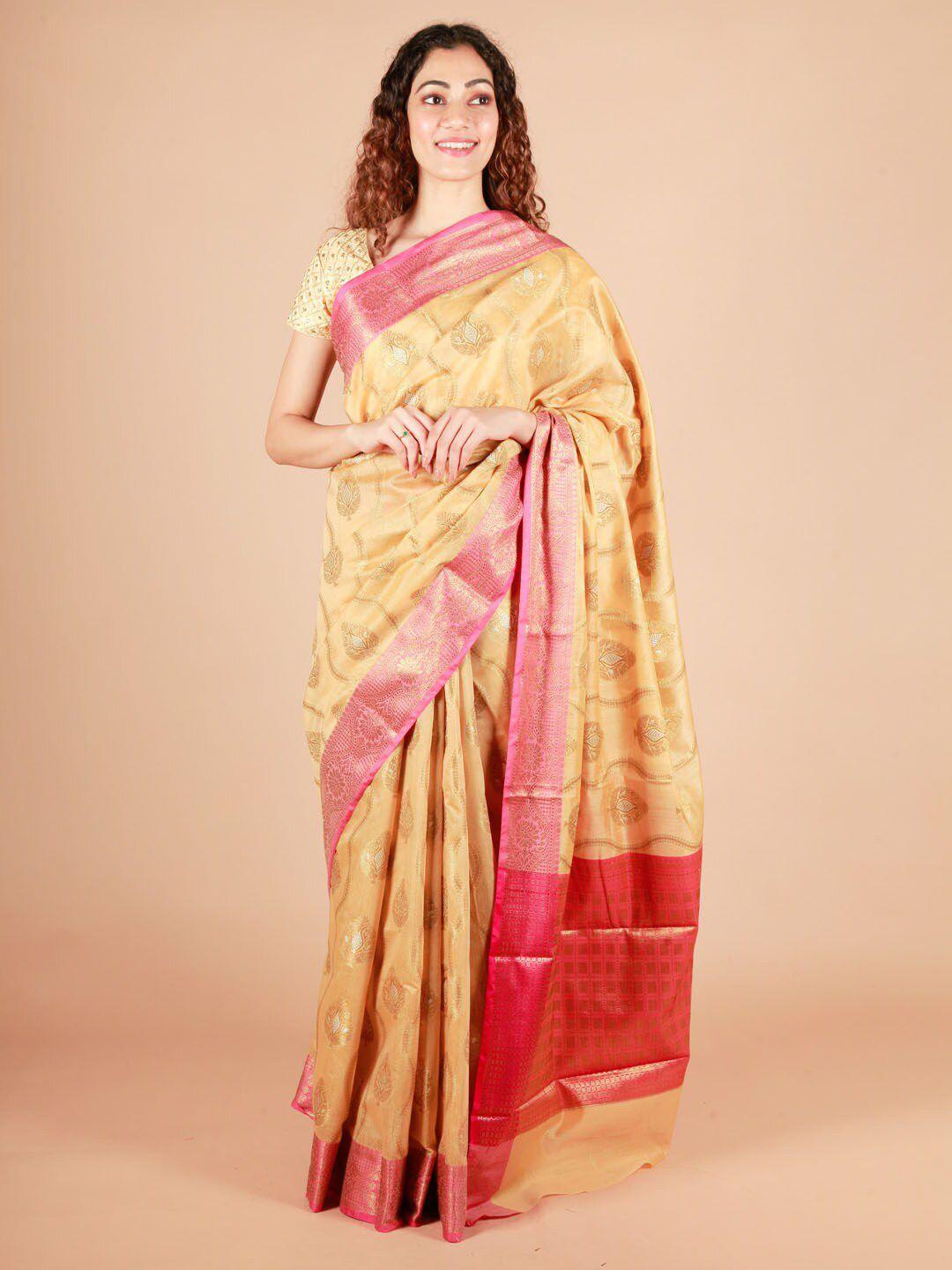 reshaweaves ethnic motifs zari pure cotton banarasi saree