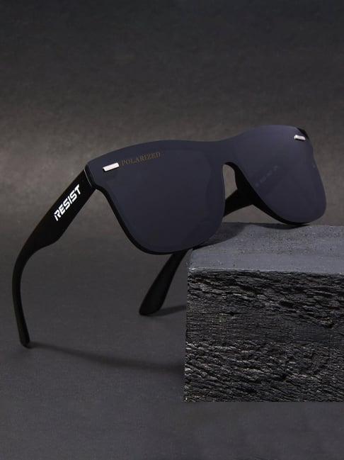 resist eyewear black wayfarer unisex sunglasses