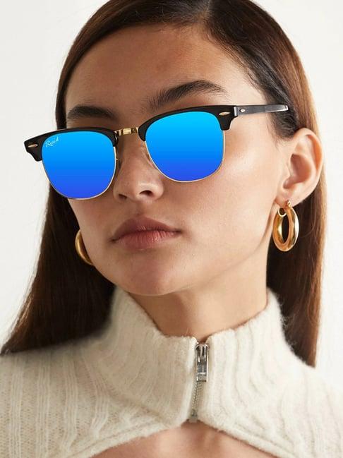 resist eyewear blue clubmaster unisex sunglasses