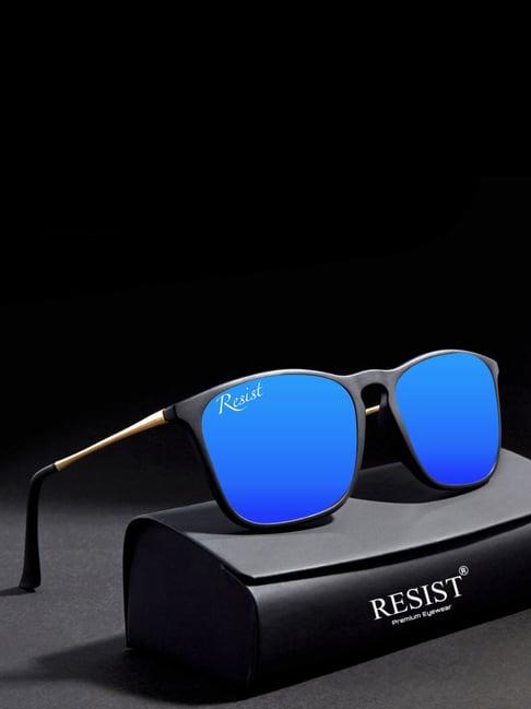 resist eyewear blue wayfarer unisex sunglasses