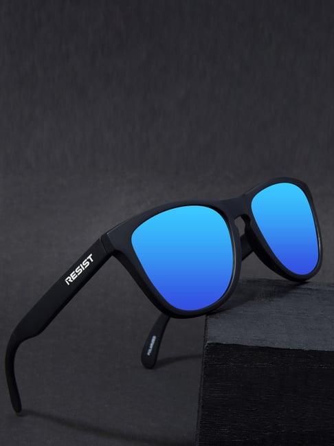 resist eyewear blue wayfarer uv protection unisex sunglasses