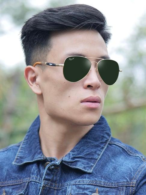 resist eyewear green aviator uv protection unisex sunglasses