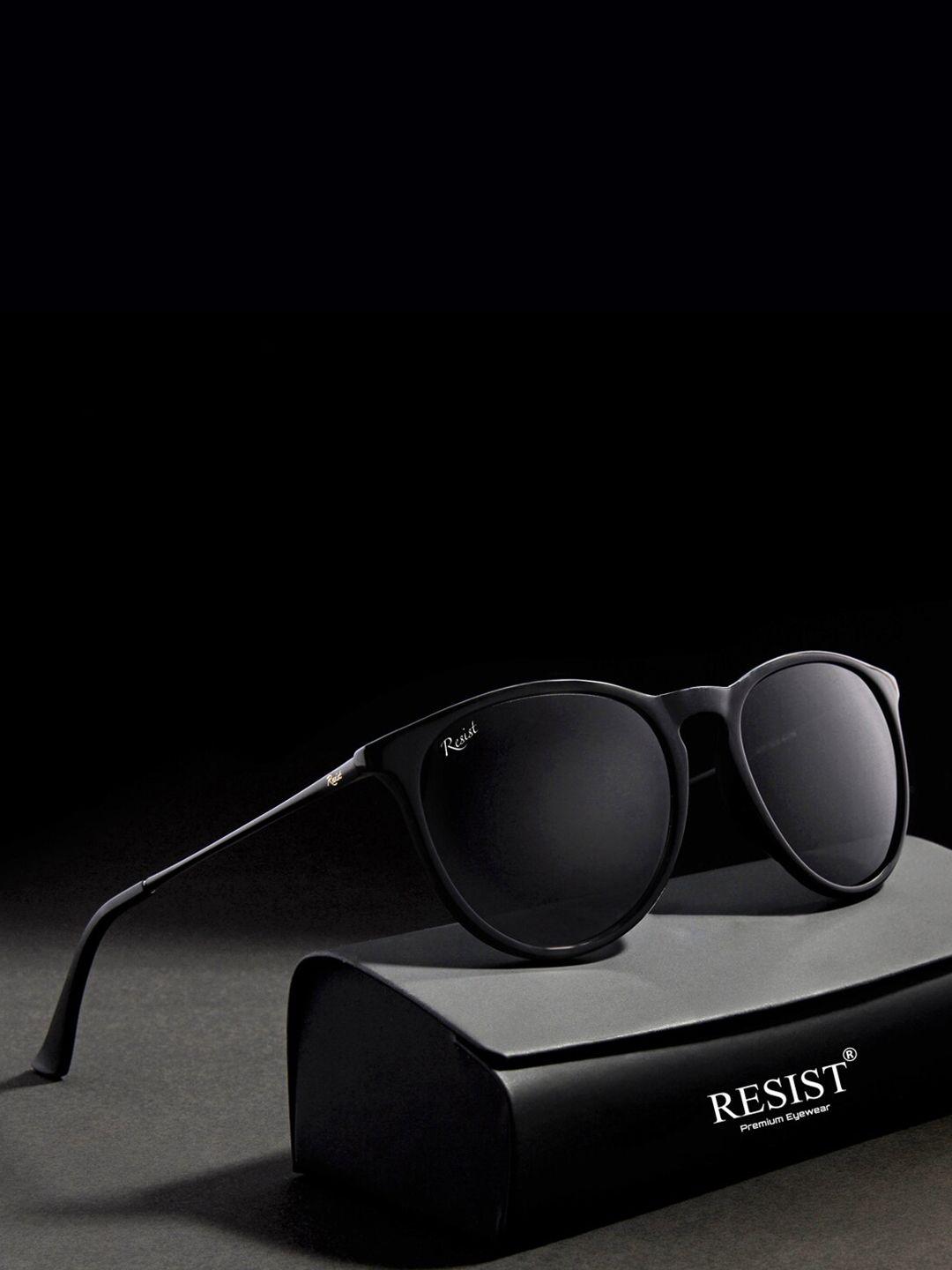 resist eyewear oval sunglasses with uv protected lens augustineblackblack1