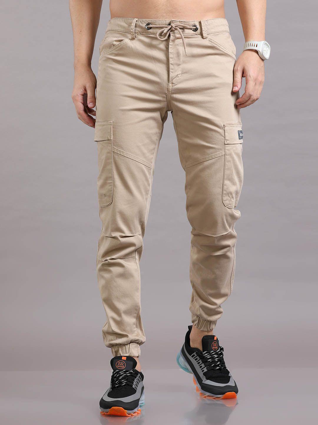 reslag men mid-rise cotton cargo trousers