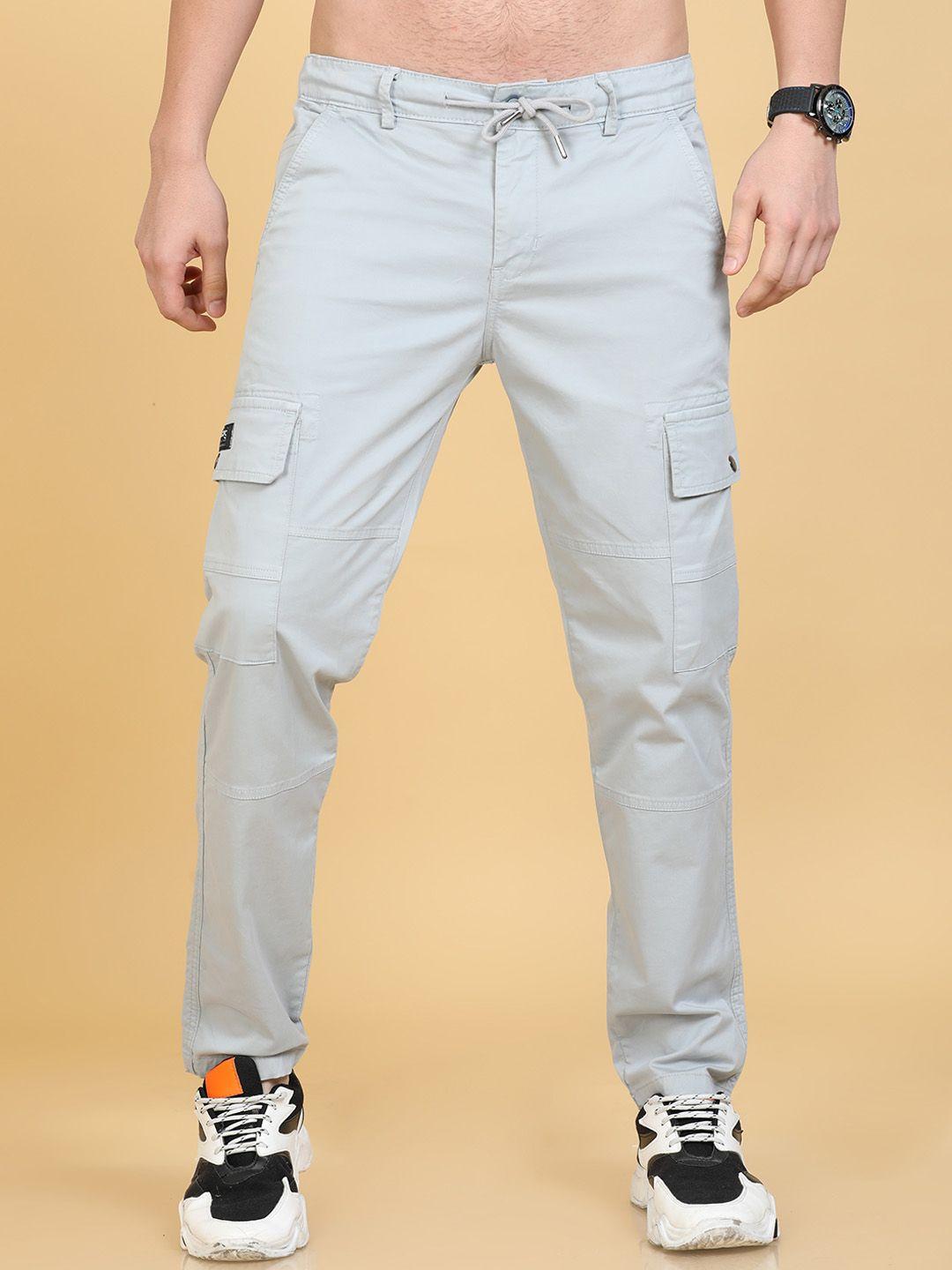 reslag men mid-rise cotton cargos trousers