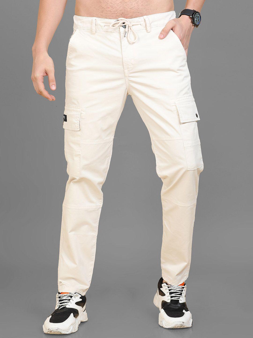 reslag men mid-rise cotton cargos trousers