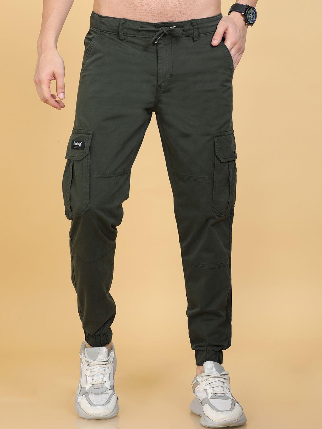 reslag men mid-rise cotton joggers trousers