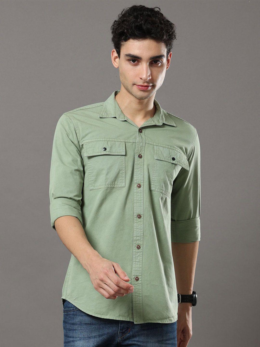 reslag slim fit opaque cotton casual shirt