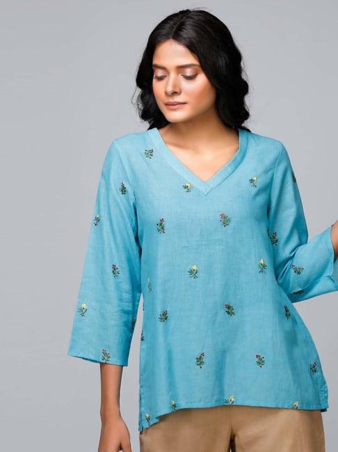 retiyo nirva blue sea khadi tunic