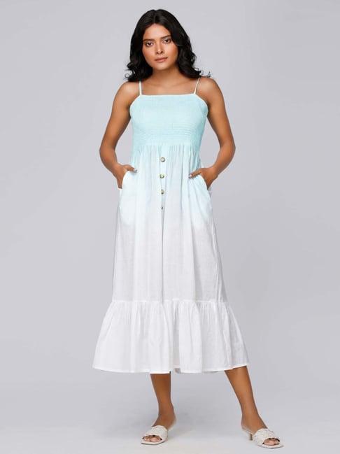 retiyo rewa sea ombre khadi dress