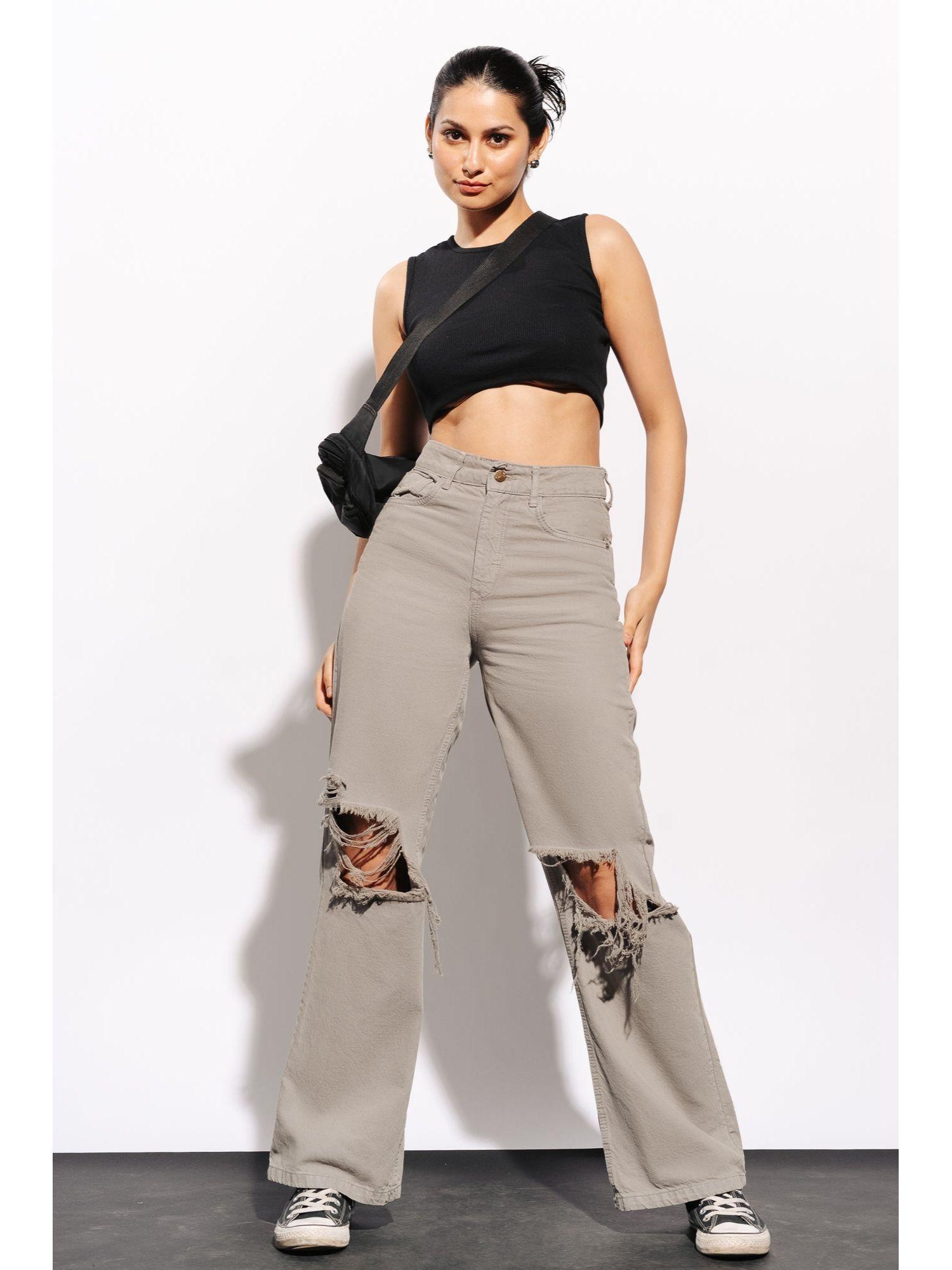 retreat distress straight leg jeans