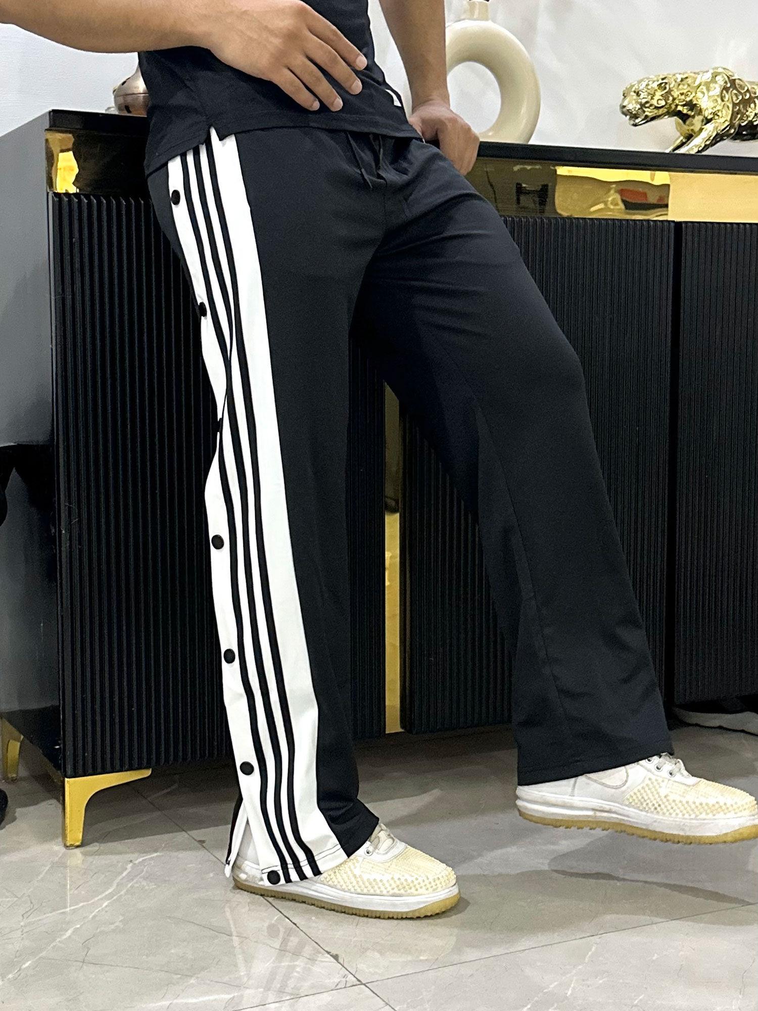 retro buttoned track pants