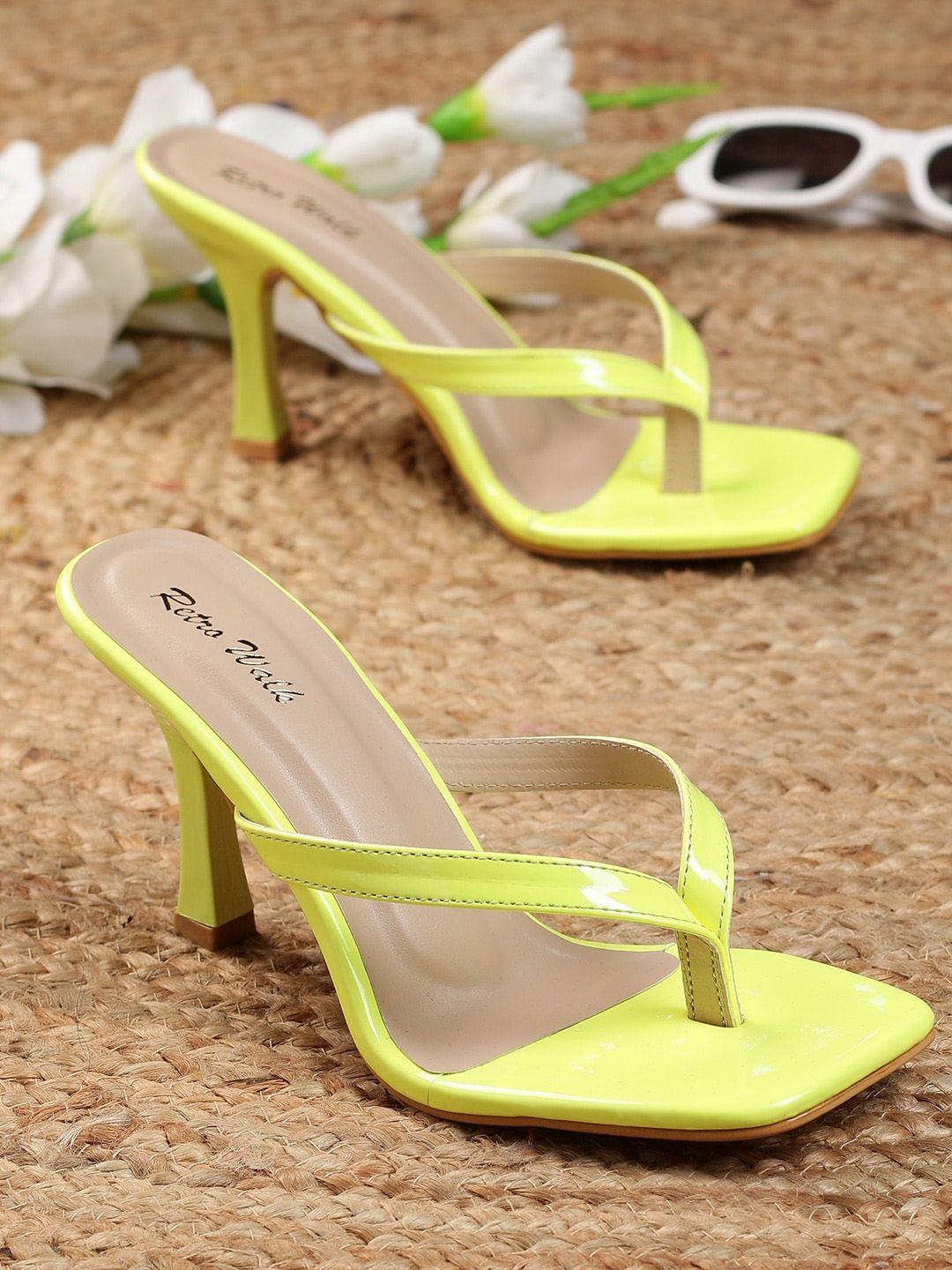 retro walk open-toe block heels