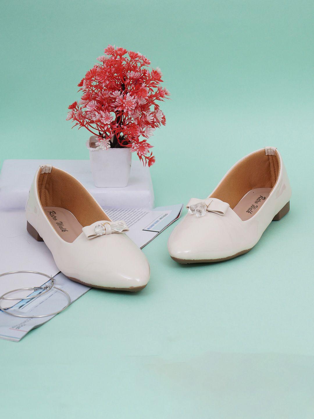 retro walk pointed toe bow detail ballerinas