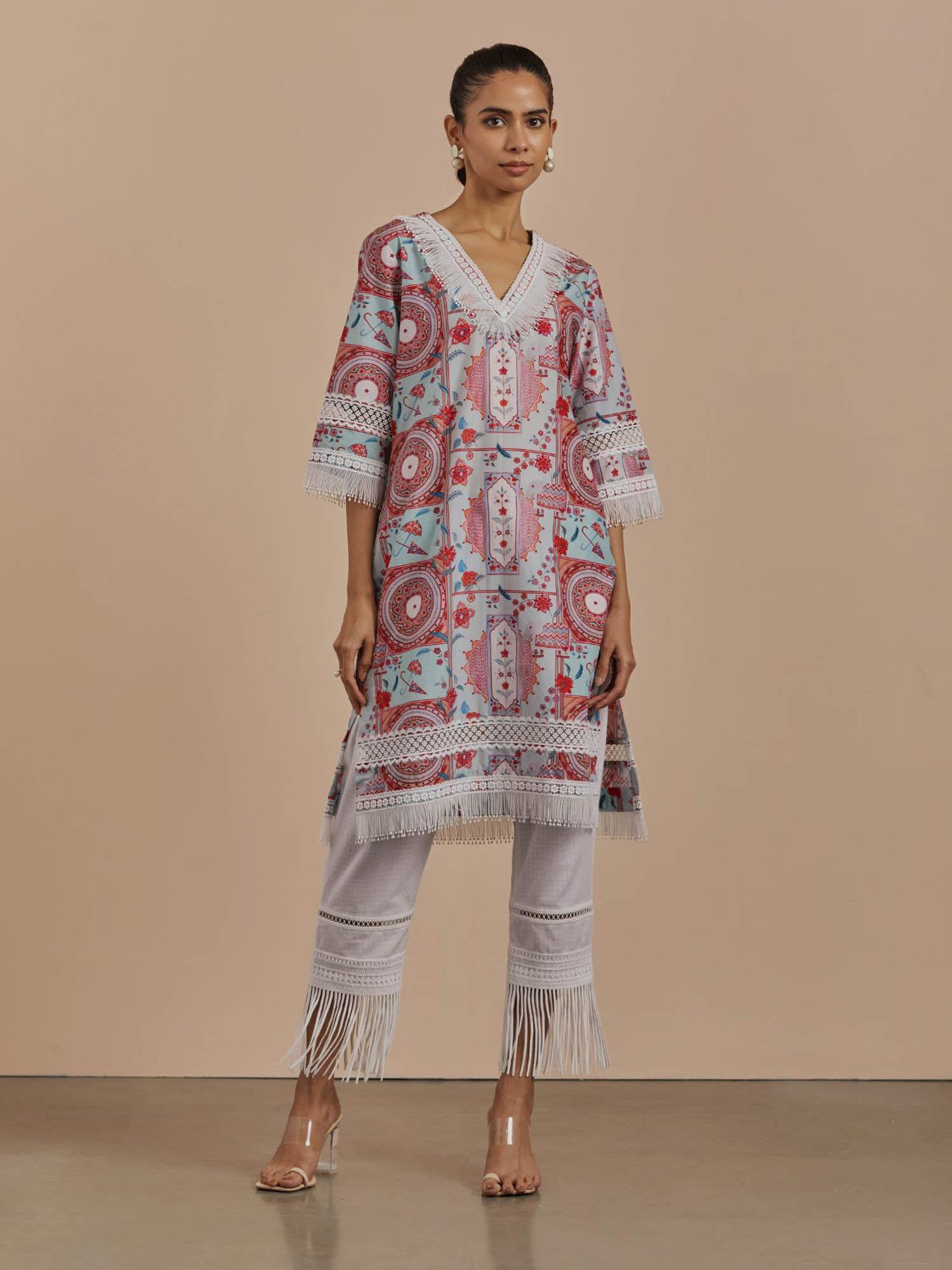 reva sage tassel kurta