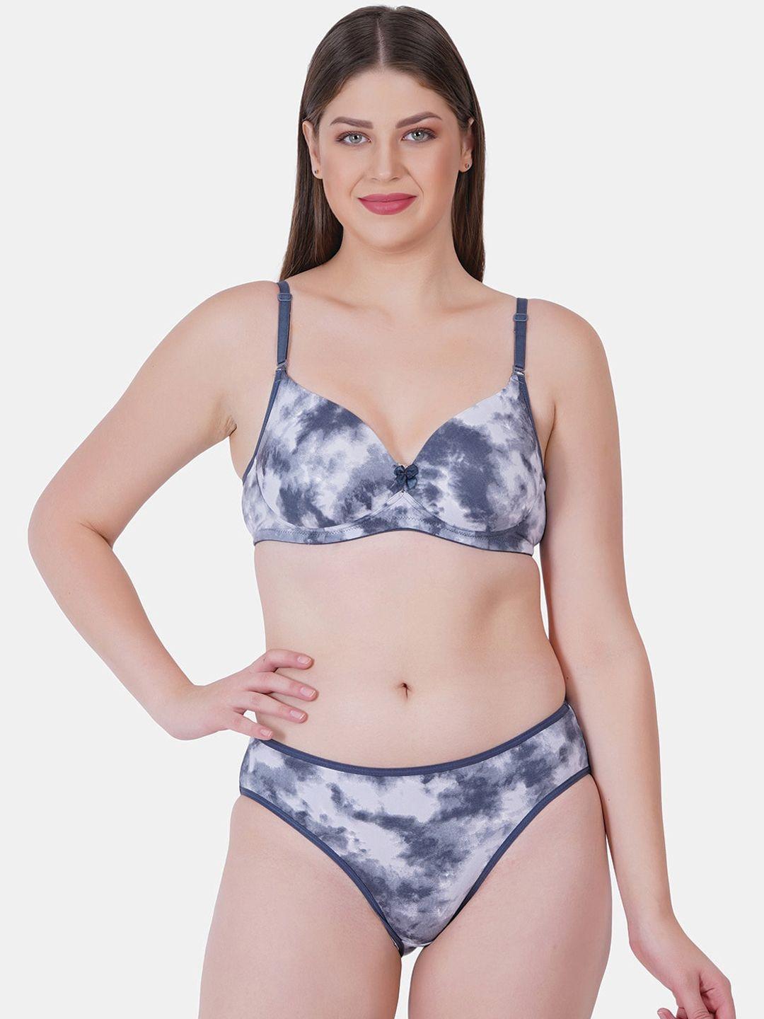 reveira abstract printed lingerie set