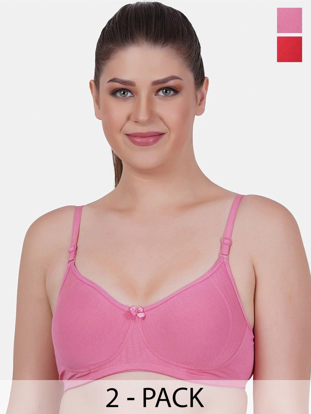 reveira pack of 2 full coverage all day comfort dry fit minimizer bra