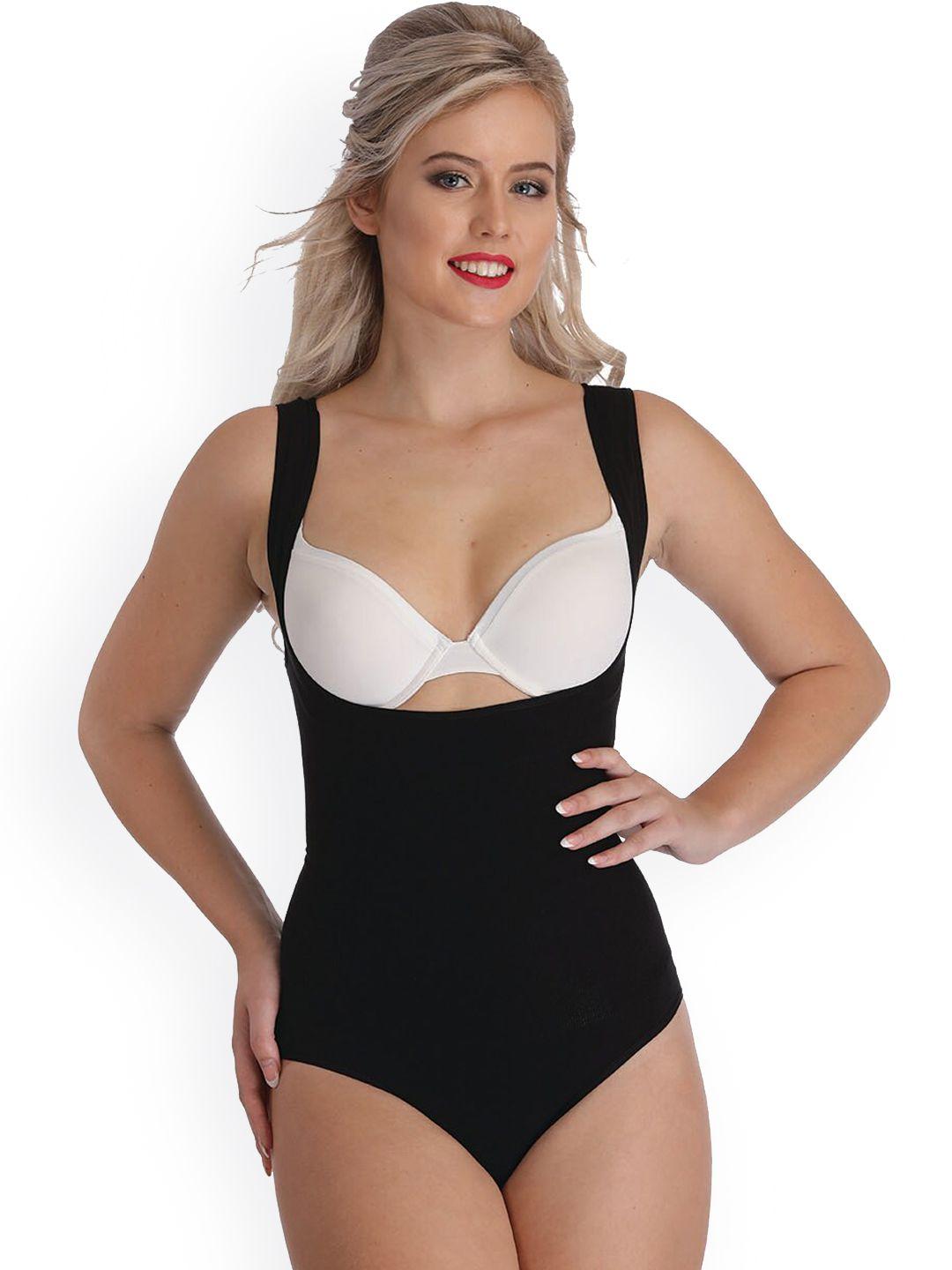 reveira women black solid full body shaper