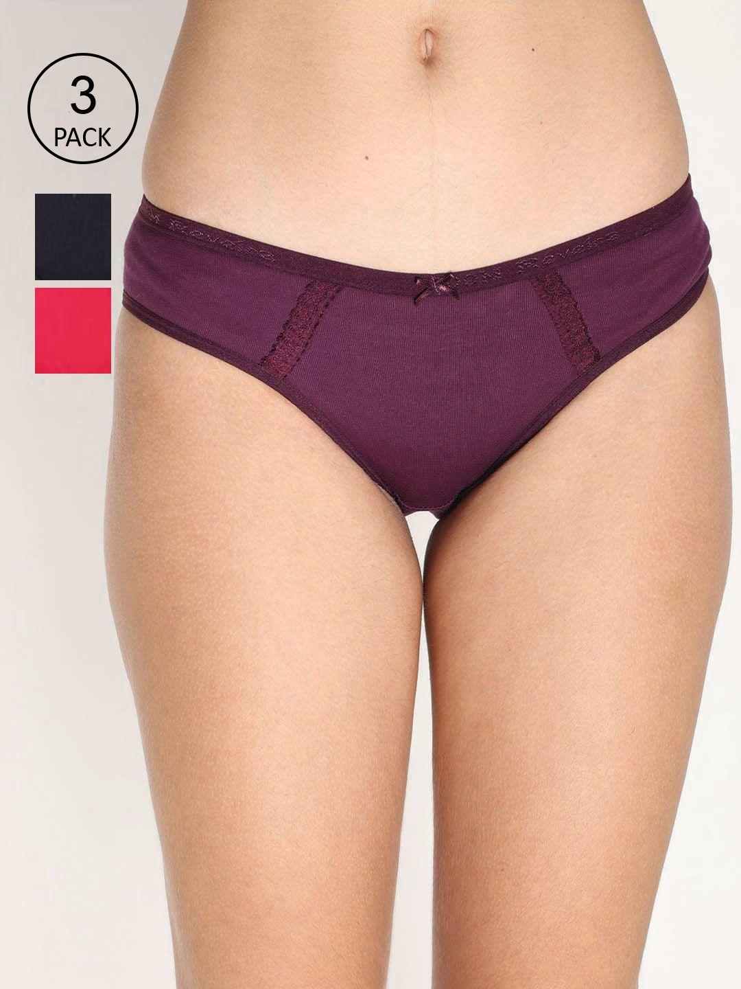 reveira women pack of 3 assorted basic briefs