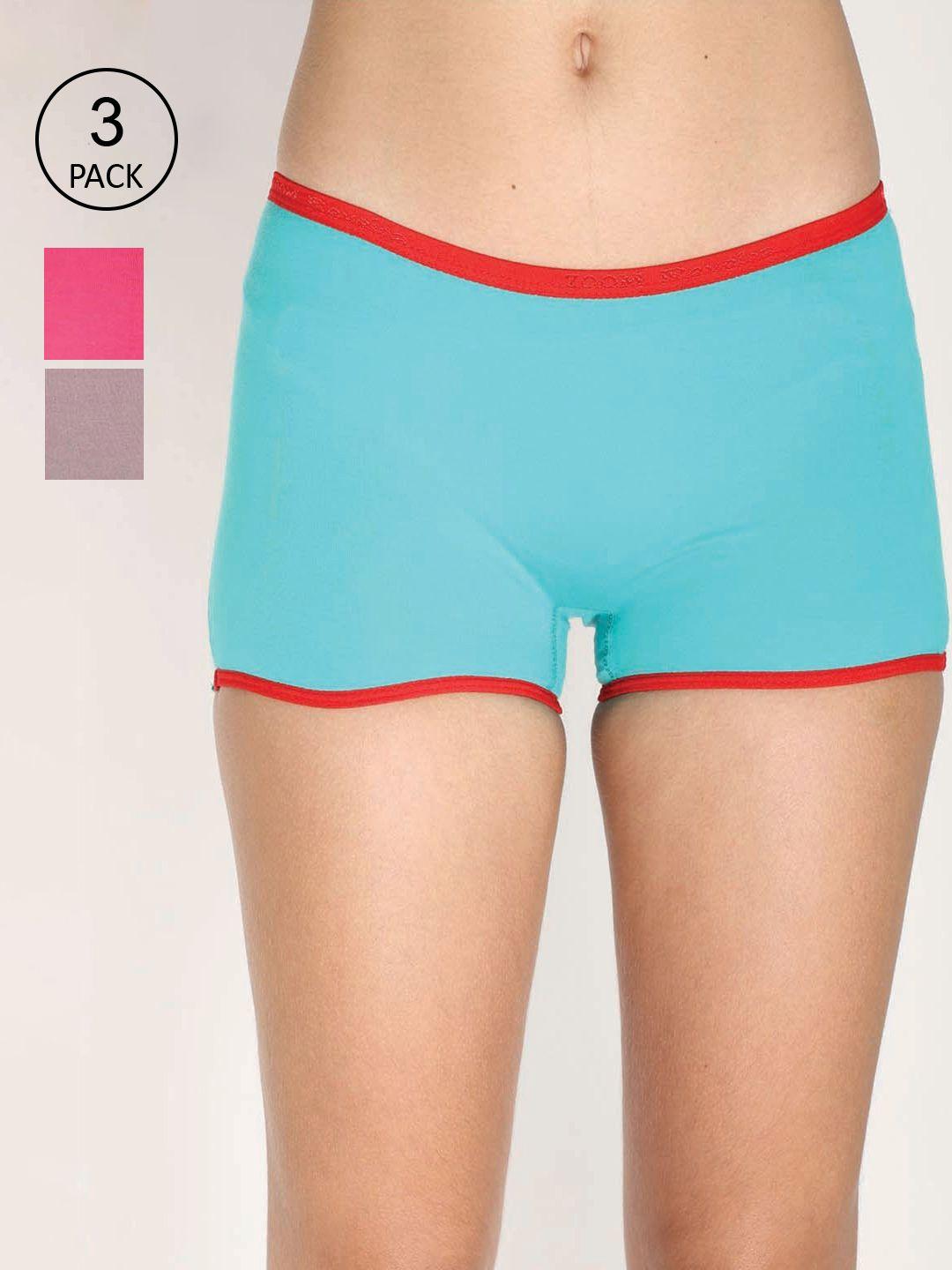 reveira women pack of 3 assorted boy shorts