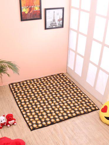 reversable lion print black playmat