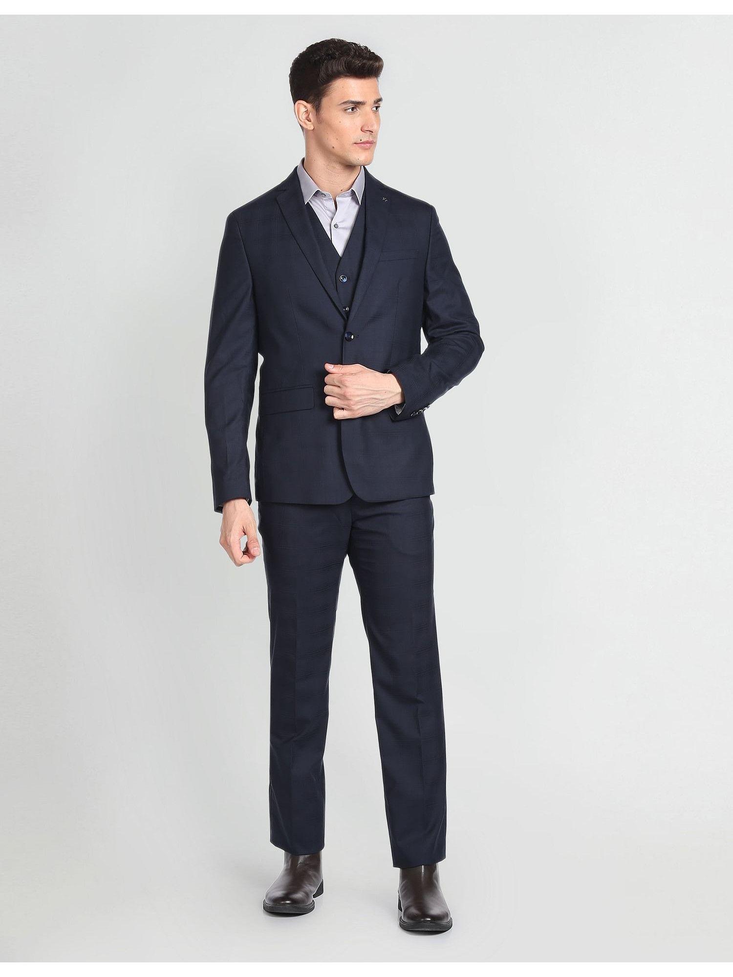 reversible waistcoat regular fit suit (set of 3)