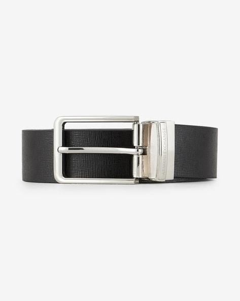 reversible belt with double buckle set closure