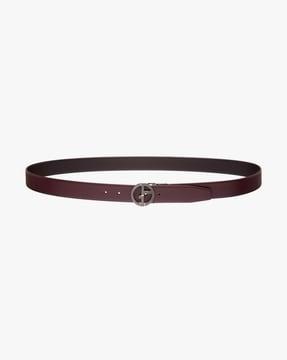 reversible belt with smooth & pebbled leather