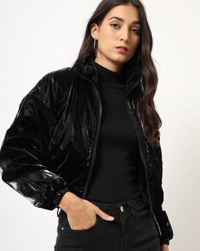 reversible bomber jacket with slip pockets