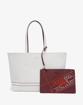 reversible coated canvas tote bag